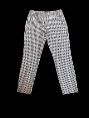 Adrianna Papell Black & White Geometric Knit Pants